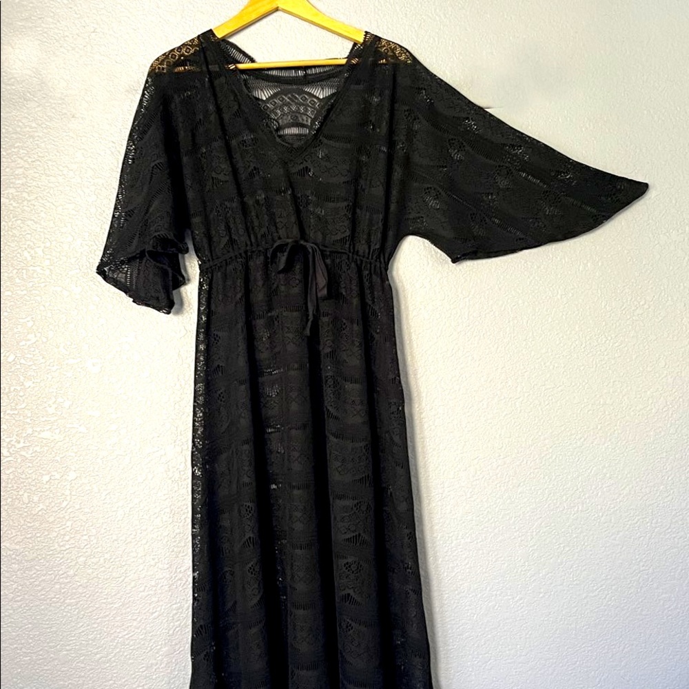 Sheer Black Lace Bobo Dress